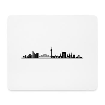 Skyline - Düsseldorf - Mousepad (Querformat) - Weiß - Vorne