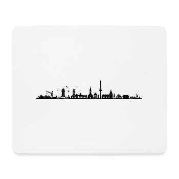 Skyline - Küste Cuxhaven - Mousepad (Querformat) - Weiß - Vorne