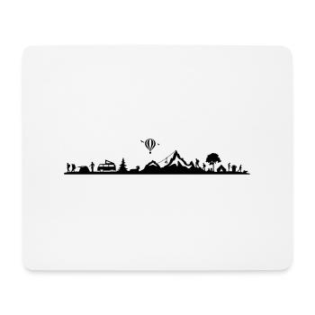 Landschaft - Berge Sport Alpen - Mousepad (Querformat) - Weiß - Vorne