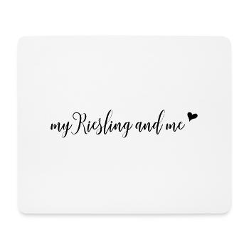 Mein Riesling und ich - my Riesling and me - Mousepad (Querformat) - Weiß - Vorne