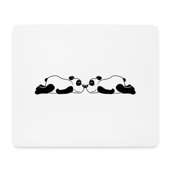 2 lying panda - Mouse Pad (horizontal) - white - Front