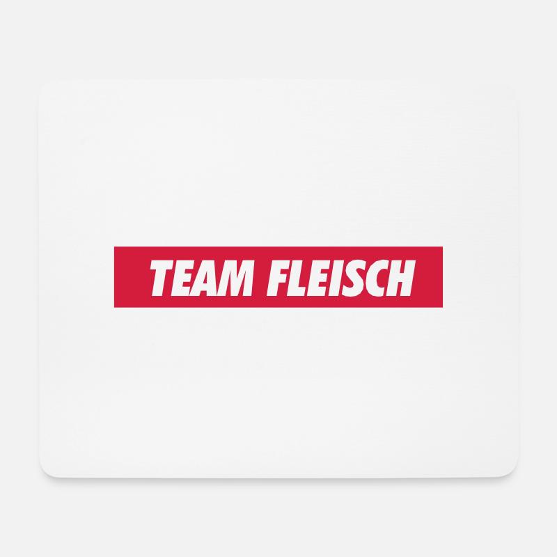 team fleisch - Mousepad (Querformat) - Weiß