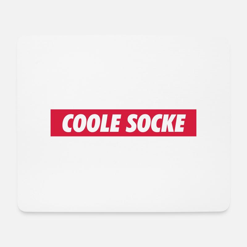 Cool sock - Mouse Pad (horizontal) - white