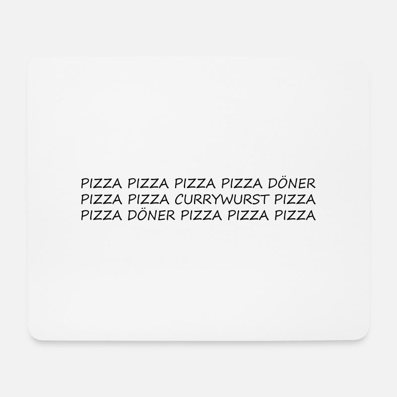 Immer Pizza - Mousepad (Querformat) - Weiß