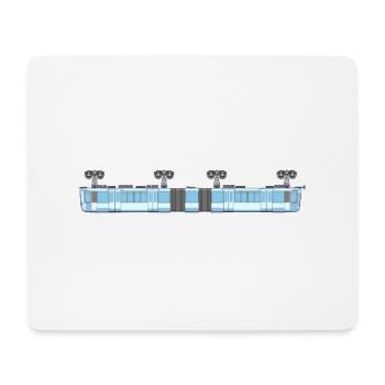 Schwebebahn lang pixelart - Mousepad (Querformat) - Weiß - Vorne