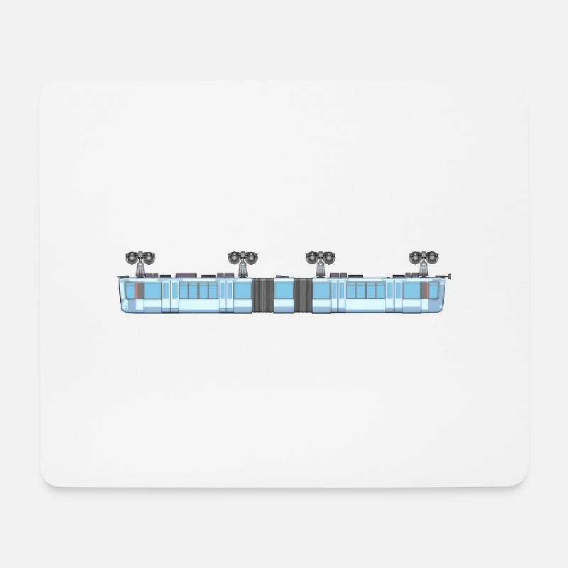 Schwebebahn lang pixelart - Mousepad (Querformat) - Weiß
