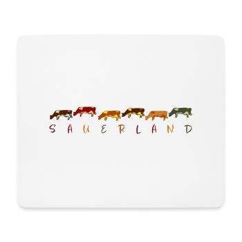 Sauerland "Kühe" Design 1 - Mousepad (Querformat) - Weiß - Vorne