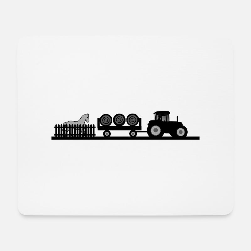 Traktor - Mousepad (Querformat) - Weiß