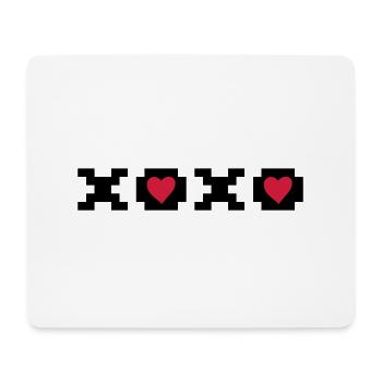 xoxo, câlins et baisers. Idée de saint-valentin - Tapis de souris (format paysage) - blanc - Devant