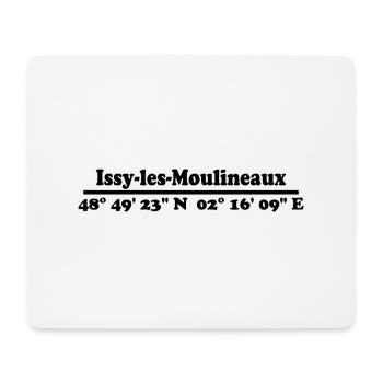 Issy-les-Moulineaux Coordinates - Mouse Pad (horizontal) - white - Front