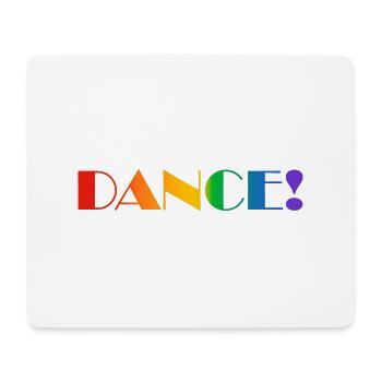 DANCE Regenbogen-Text - Mousepad (Querformat) - Weiß - Vorne