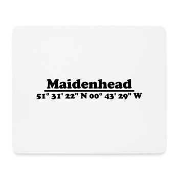 Coordonnées de Maidenhead - Tapis de souris (format paysage) - blanc - Devant