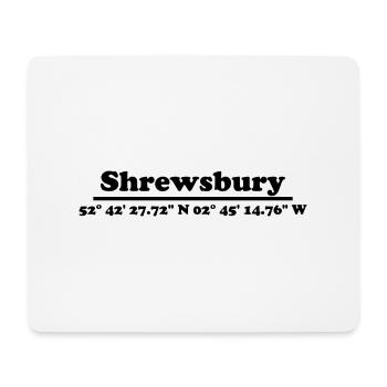 Coordonnées de Shrewsbury - Tapis de souris (format paysage) - blanc - Devant