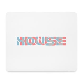 House 3D Effekt Logo - Mousepad (Querformat) - Weiß - Vorne
