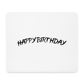 Happy Birthday - Mousepad (Querformat) - Weiß - Vorne