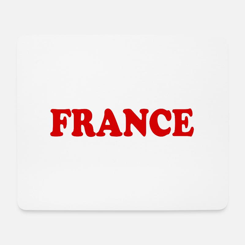 Frankreich - Mousepad (Querformat) - Weiß