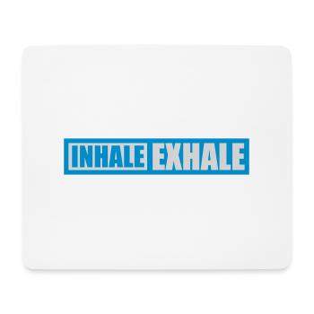 Inspirez expirez Yoga citation - Tapis de souris (format paysage) - blanc - Devant