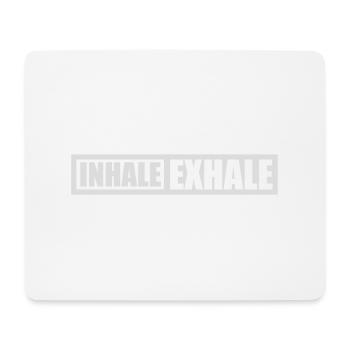 Inspirez expirez Yoga citation - Tapis de souris (format paysage) - blanc - Devant