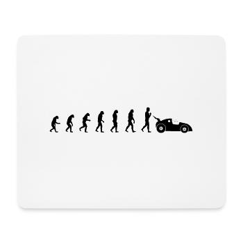 evolution of racing / Evolution Rennfahrer Design - Mousepad (Querformat) - Weiß - Vorne