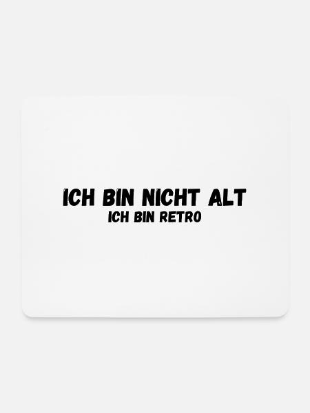 Ich bin nicht alt ich bin retro - Mousepad (Querformat) - Weiß
