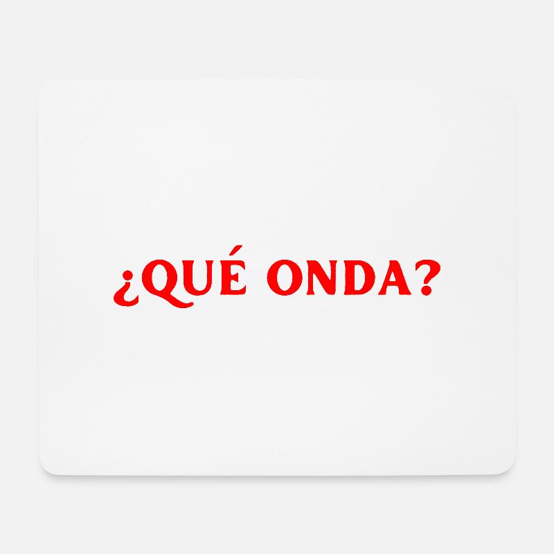 Was geht bei dir? Spanisch Sprache - Mousepad (Querformat) - Weiß