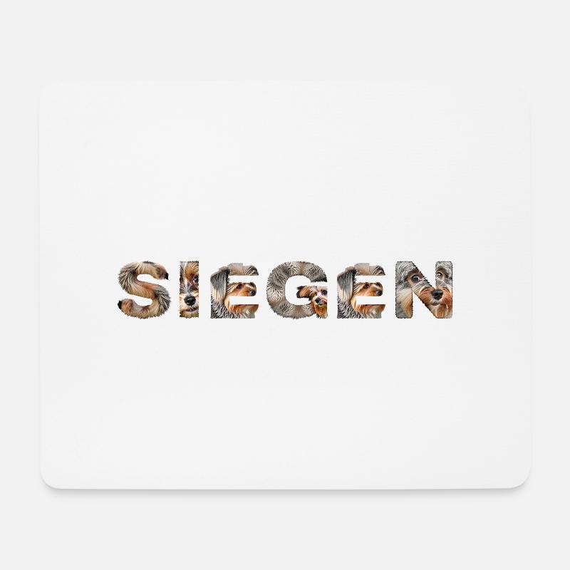 Siegen Hund - Mousepad (Querformat) - Weiß