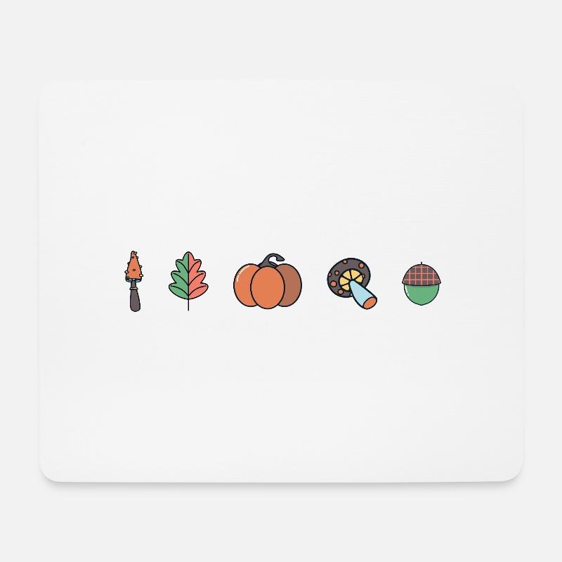 Herbstliches Design #3 - Mousepad (Querformat) - Weiß