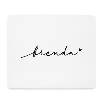 Nom cursif de Brenda - Tapis de souris (format paysage) - blanc - Devant
