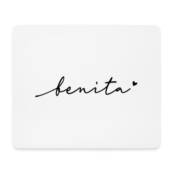 Nom cursif de Benita - Tapis de souris (format paysage) - blanc - Devant
