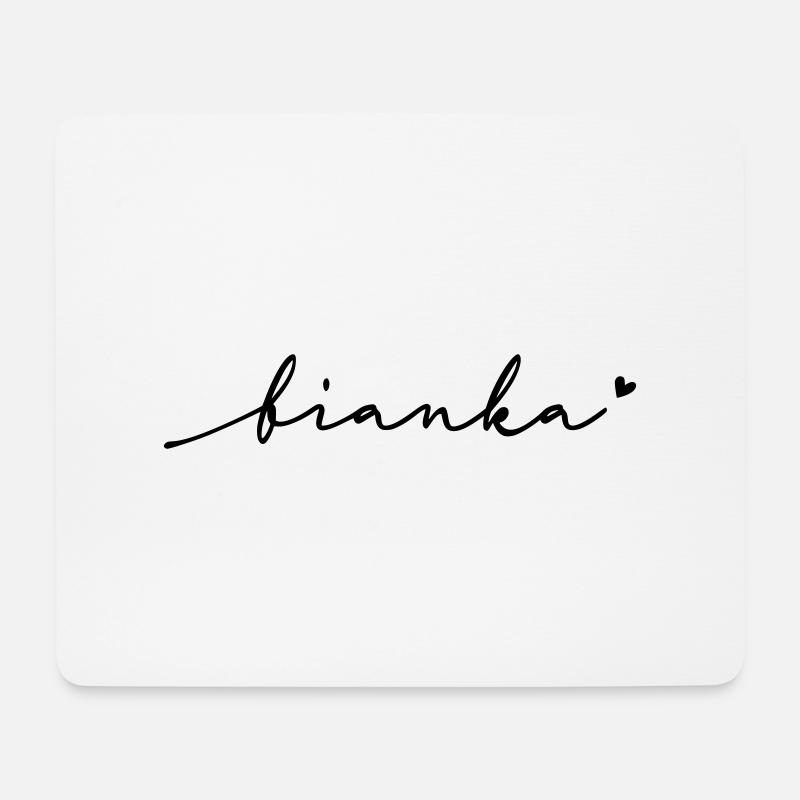 Bianka Schreibschrift Name - Mousepad (Querformat) - Weiß