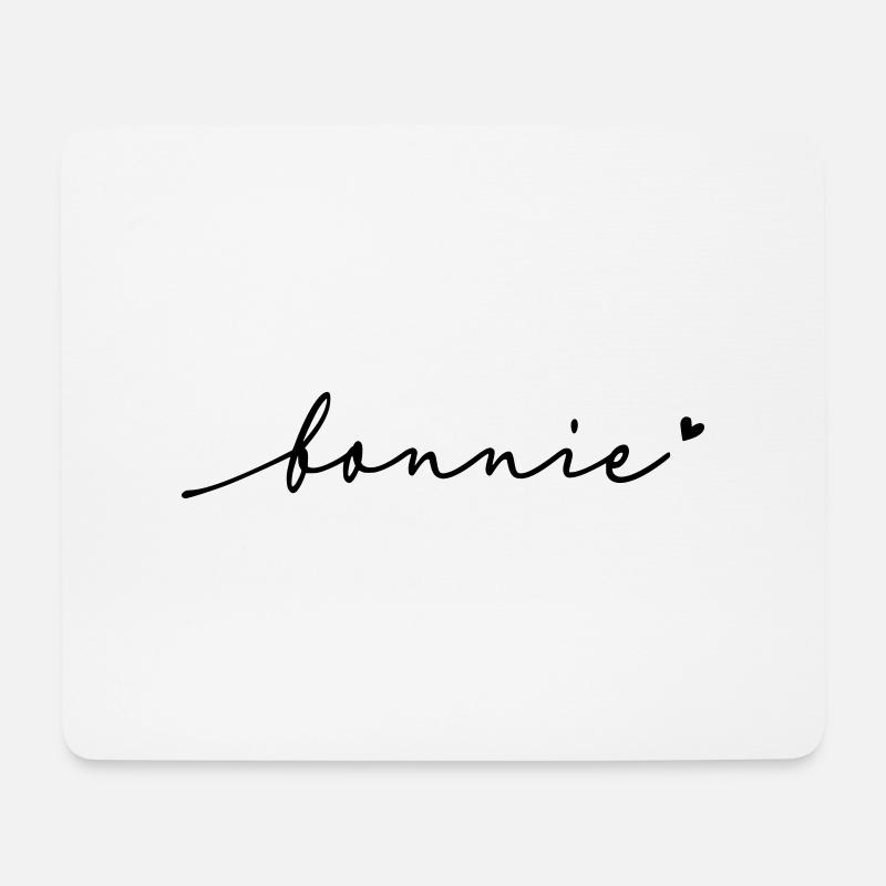 Bonnie Schreibschrift Name - Mousepad (Querformat) - Weiß