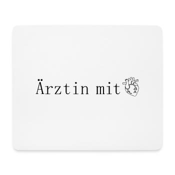 Ärztin mit Herz - Mousepad (Querformat) - Weiß - Vorne