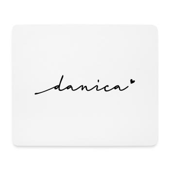 Nom cursif de Danica - Tapis de souris (format paysage) - blanc - Devant