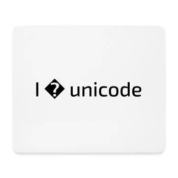 Ich liebe Unicode - Mousepad (Querformat) - Weiß - Vorne