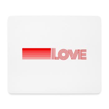 Rotes Herz Liebe - Mousepad (Querformat) - Weiß - Vorne