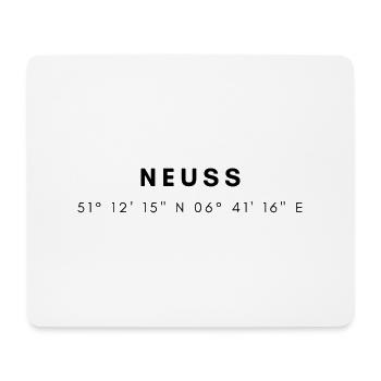 Coordonnées de Neuss - Tapis de souris (format paysage) - blanc - Devant