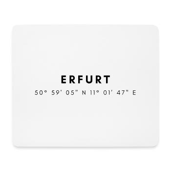 Erfurt coordinates - Mouse Pad (horizontal) - white - Front