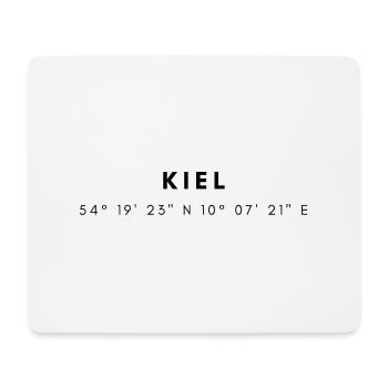 Coordonnées de Kiel - Tapis de souris (format paysage) - blanc - Devant