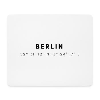 Coordonnées de Berlin - Tapis de souris (format paysage) - blanc - Devant