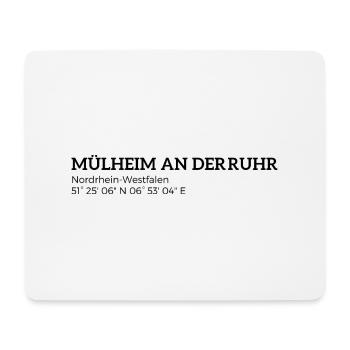 Mülheim an der Ruhr Nordrhein-Westfalen Koordinate - Mousepad (Querformat) - Weiß - Vorne