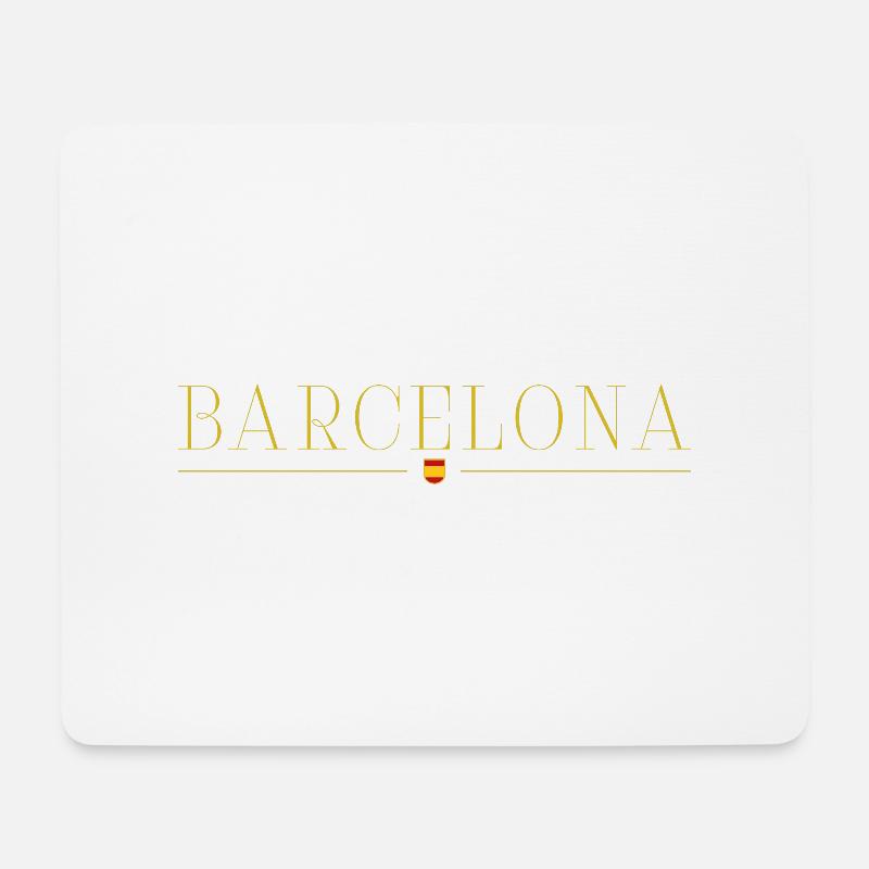 Barcelona, Spanien Stil Design T-Shirt - Mousepad (Querformat) - Weiß