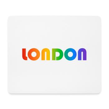 London Regenbogen Text - Mousepad (Querformat) - Weiß - Vorne