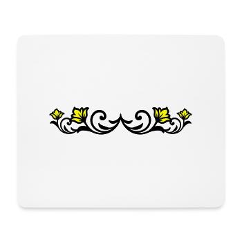 Floral Element - Mousepad (Querformat) - Weiß - Vorne