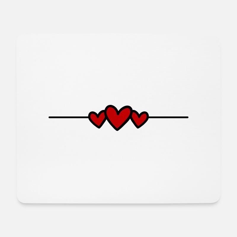 Heart Line Icon - Mouse Pad (horizontal) - white