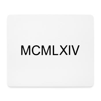 römische Ziffer Jahr_1964 - Mousepad (Querformat) - Weiß - Vorne