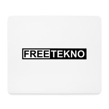 freetekno - Tapis de souris (format paysage) - blanc - Devant