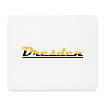 Schriftzug Dresden - Mousepad (Querformat) - Weiß - Vorne