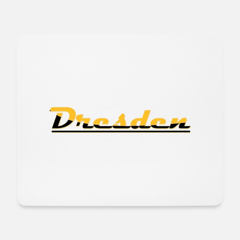 Schriftzug Dresden - Mousepad (Querformat) - Weiß
