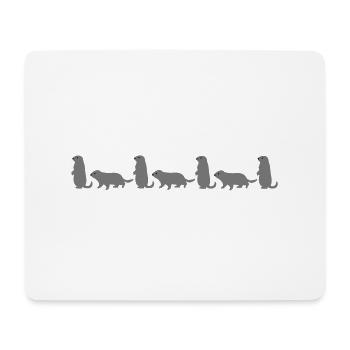 Vecteur de marmotte - Tapis de souris (format paysage) - blanc - Devant