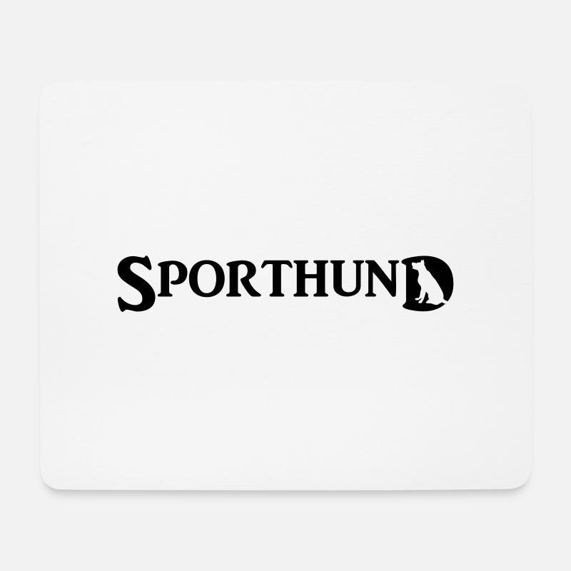 Sporthund - Mousepad (Querformat) - Weiß